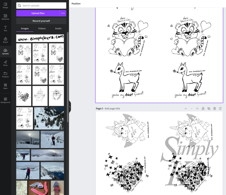 Image shows Canva with part of both final pages showing.