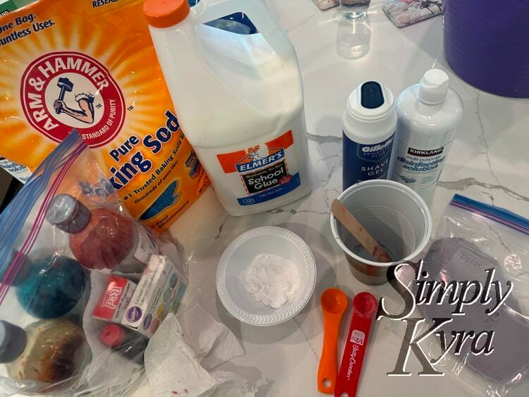 The array of ingredients spread out on the counter.