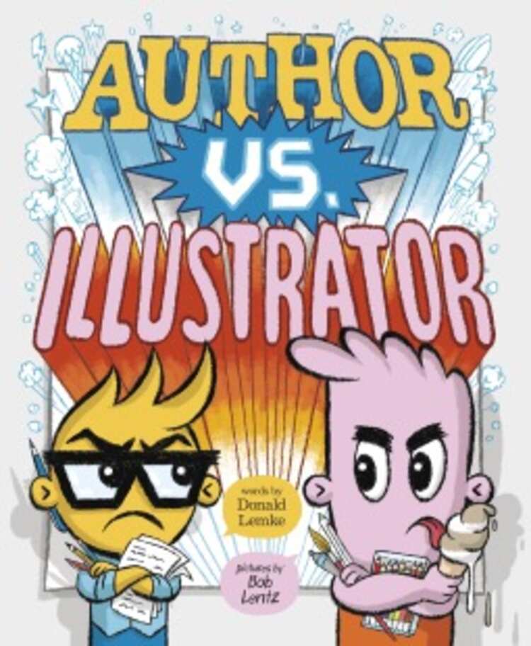 Two characters looking angry at each other with the text above coming off the page.