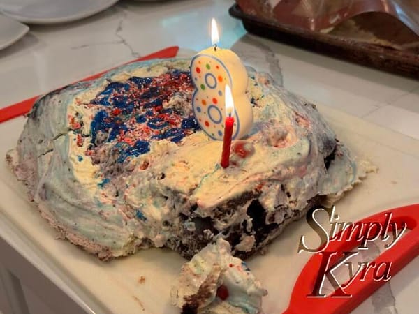 Zoey's Birthday Ice Cream Sandwich Cake