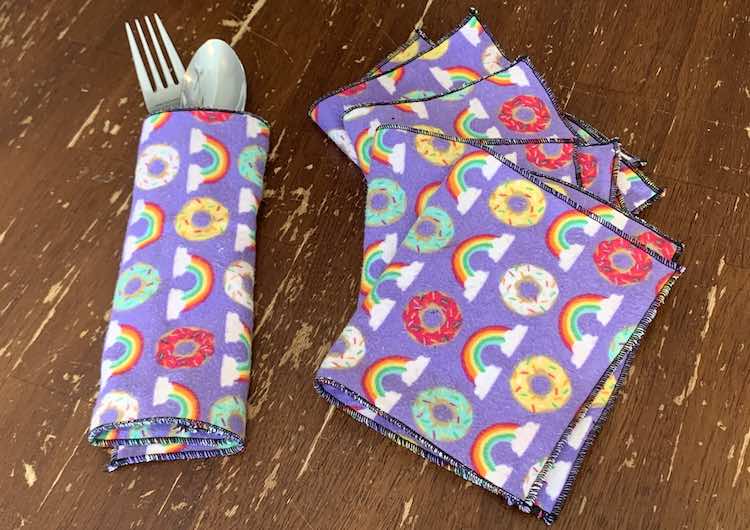 How to Sew Reusable Cloth Fabric Napkins Using Scrap Fabric