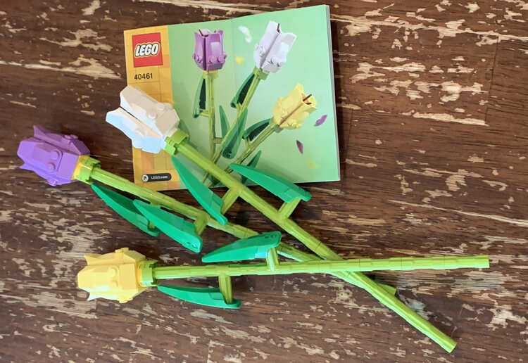 A Comparison of the LEGO® Flower Bouquet, Tulips, and Roses